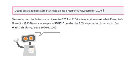 Quel climat demain chez vous Notre robot vous répond simplement