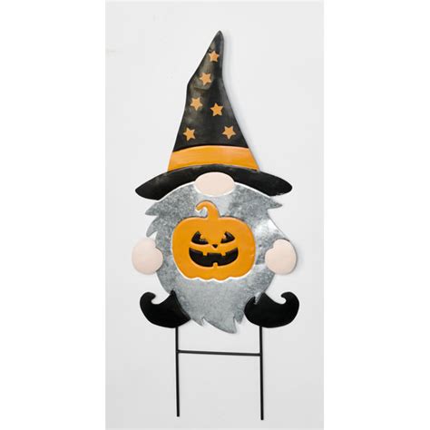 The Holiday Aisle Halloween Pumpkin Gnome Garden Stake Wayfair