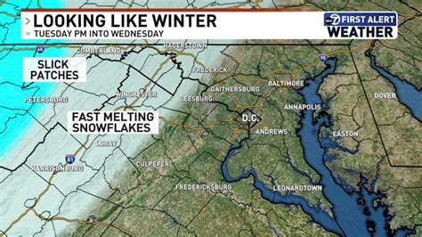 First snow of the season possible for parts of the DMV Wednesday