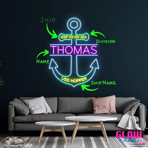 Anchor Led Neon Sign Glow Neon Store Craftmysign