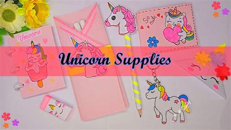 7 Diy Unicorn School Supplies How To Make Unicorn School Supplies With