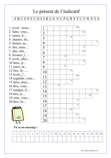 Le Pr Sent De L Indicatif Exercices Conjugaison Exercice Grammaire