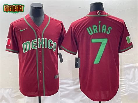 Mexico Julio Urias Red Green 2023 World Baseball Classic Jersey