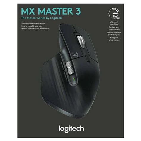 Logitech MX Master 3 Wireless Mouse Black, Techinn