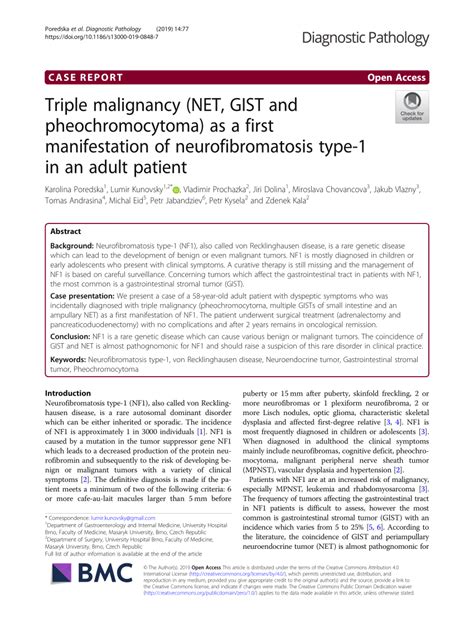 Pdf Triple Malignancy Net Gist And Pheochromocytoma As A First