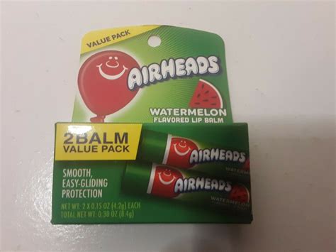 Airheads Watermelon Flavored Lip Balm 2 Pack Brand New Factory Sealed