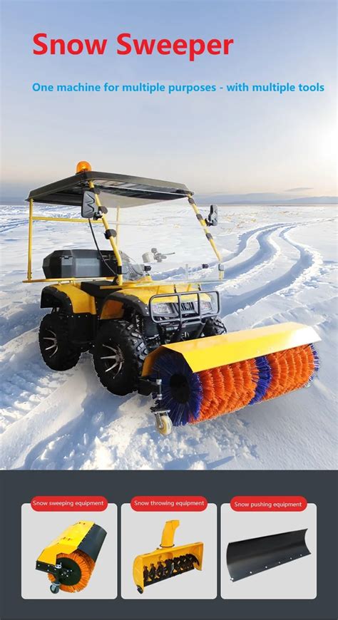 Snow Cleaning Machine Snow Removal Equipment Sweeper Wholesale Driving ...