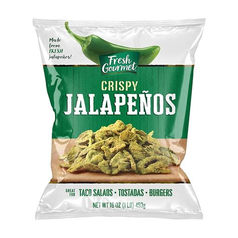 Fresh Gourmet Crispy Lightly Salted Jalapenos 1 Pound Pack Of 1 Low Carb Crunchy Snack