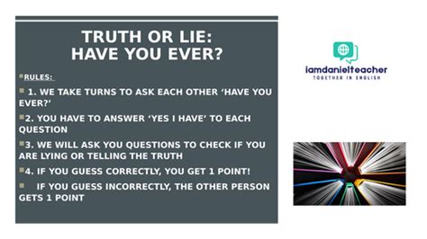 Truth or Lie Game | Conversation Builder | Teaching Resources