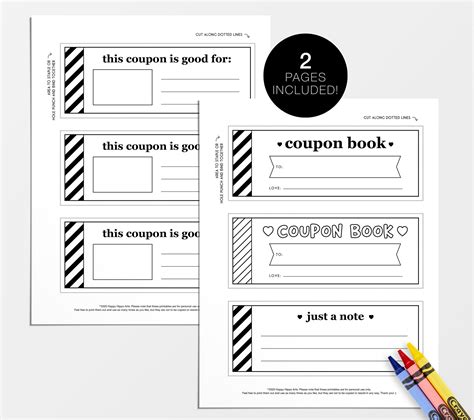 Printable Homemade Coupon Book Template