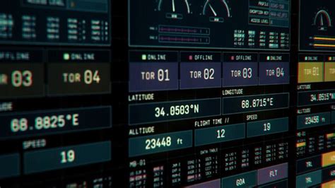 FUI Foxtrot Drone UI on Behance Пейзажи Киберпанк