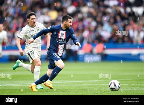 Leo Lionel Messi during the Ligue 1 Uber Eats football match between FC Lorient and Paris Saint ...