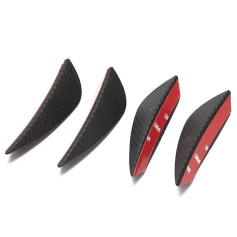 Pcs Universal Fit Front Bumper Lip Splitter Fins Body Spoiler Canard