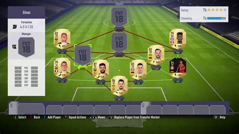 FIFA 18 SBC GIGNAC SQUAD BUILDER YouTube