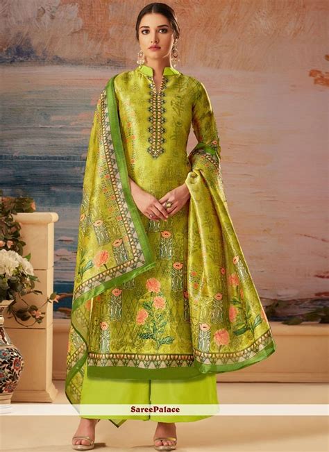 Buy Art Silk Ceremonial Palazzo Designer Salwar Kameez Online Silk