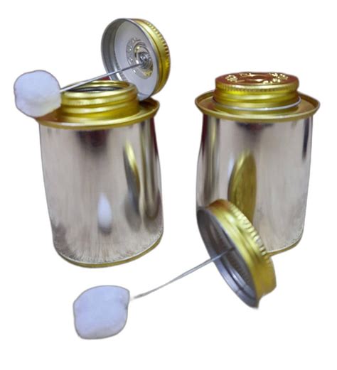 Cylindrical Silver Adhesive Tin Can For Packaging Capacity 14000 Nos