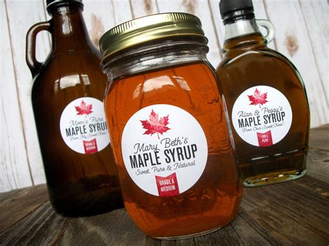 Custom Maple Syrup Bottle Labels For Home Based Maple Sugarers