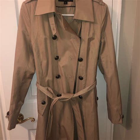 Via Spiga Double Breasted Rain Trench Jacket Gem