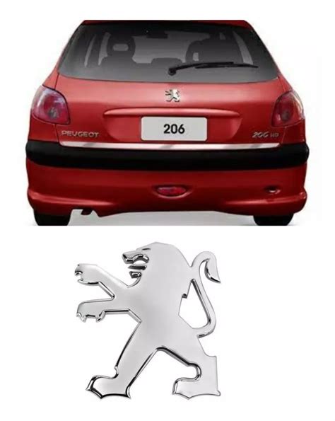 Emblema Leao Logo Peugeot Cromado P Tampa Traseira Hoggar Mebuscar Brasil