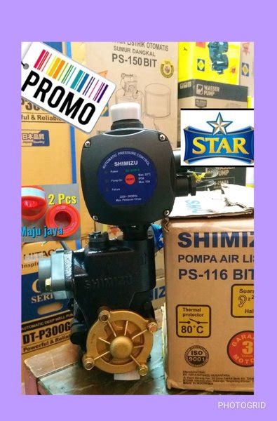 Jual Pompa Air Booster Shimizu Otomatis Dorong Ps Bit Wasser Pb