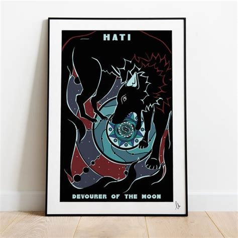 Digital Prints A Skoll And Hati Poster Fenrir Wolf Decor Mythology