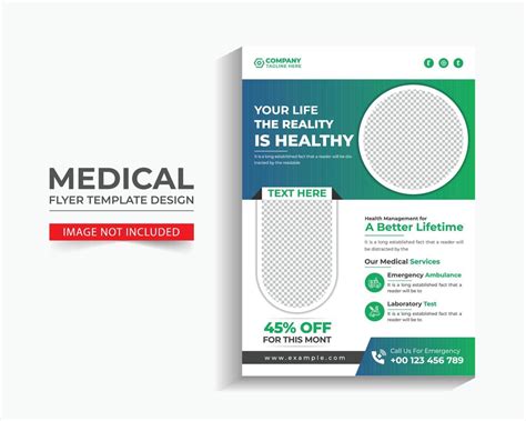 Healthcare Medical Flyer Template Design 22083492 Vector Art At Vecteezy