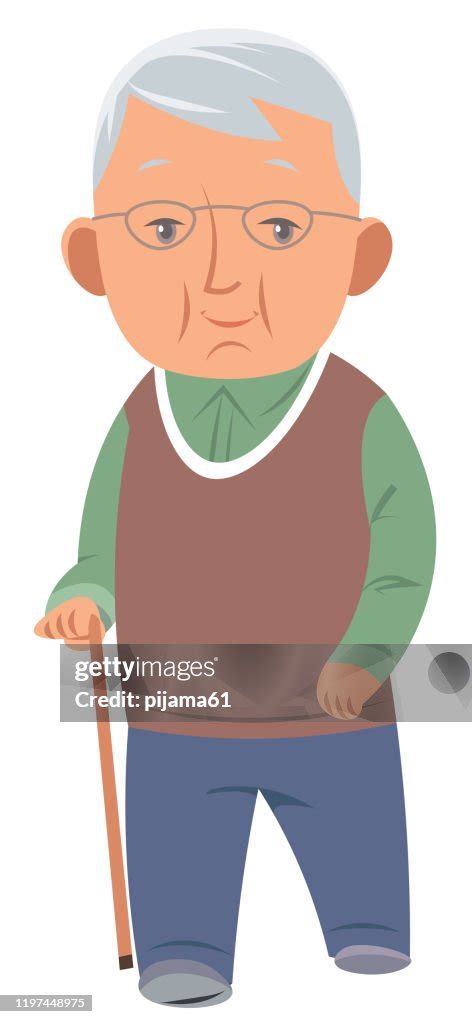 Old Man Walking High Res Vector Graphic Getty Images