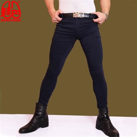 Mejor Precio En A Granel Jeans Pour Hommes Sexy Pantalon De Crayon Élastique Doux Et