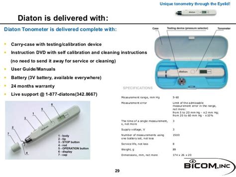 Unique diaton tonometer Glaucoma IOP Eye Test Through the Eyelid Pres…