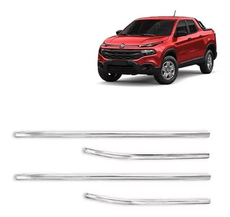 Kit Jogo Apliques Pestanas Cromada Fiat Toro Freedom 16 A 19