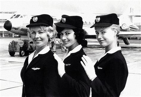 Sas Cabin Crew Flight Attendant Jet Age Stewardess