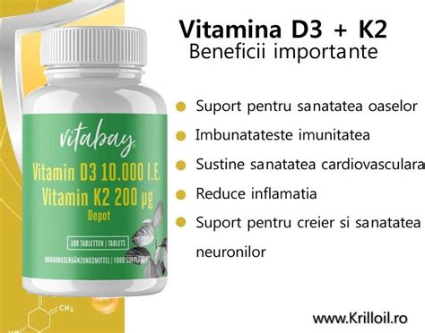 Vitamin D Ui Vitamin K Mcg Mk Pastile Produse Medicale