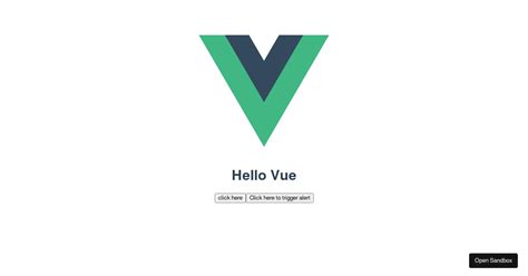 Vue Demo DOM Event Handler Codesandbox