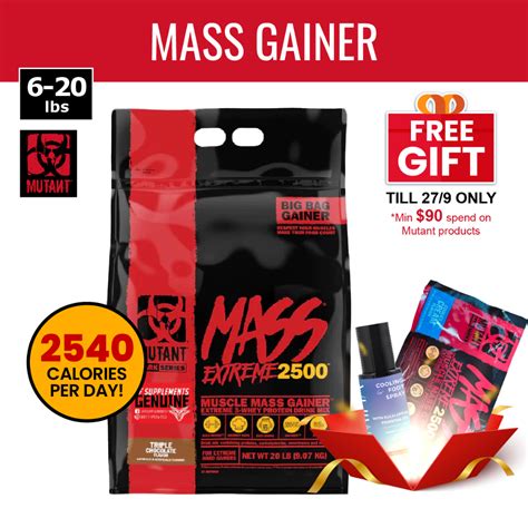 Mutant Mass Extreme Muscle Mass Gainer Whey Protein With High