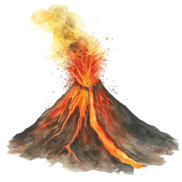 Realistic Volcano Lava PNG Transparent Images Free Download | Vector ...