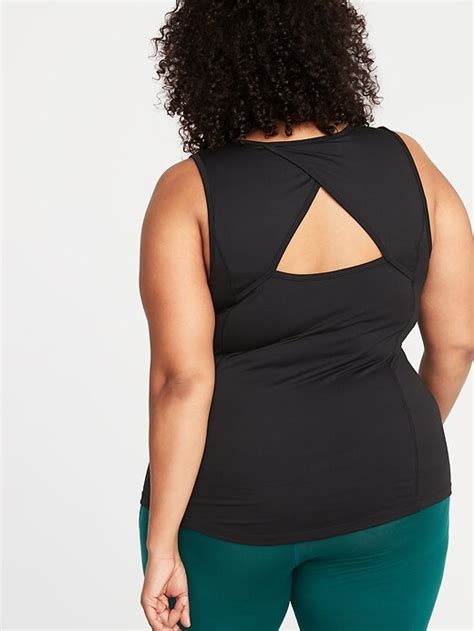 Cross Back Keyhole Plus Size Performance Tank Old Navy