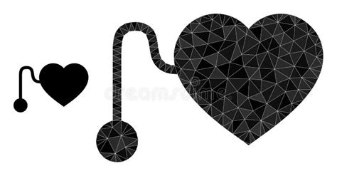 Vector Polygonal Pacemaker Icon Stock Vector Illustration Of