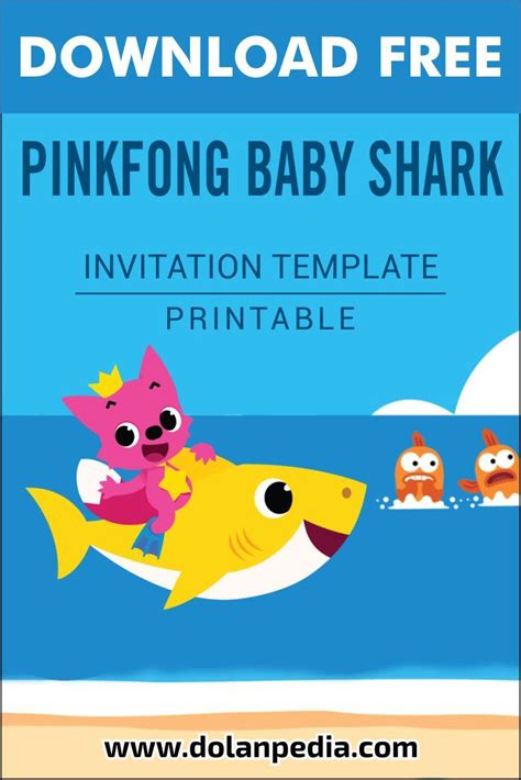 Free Printable Pinkfong Baby Shark Birthday Invitation Templates