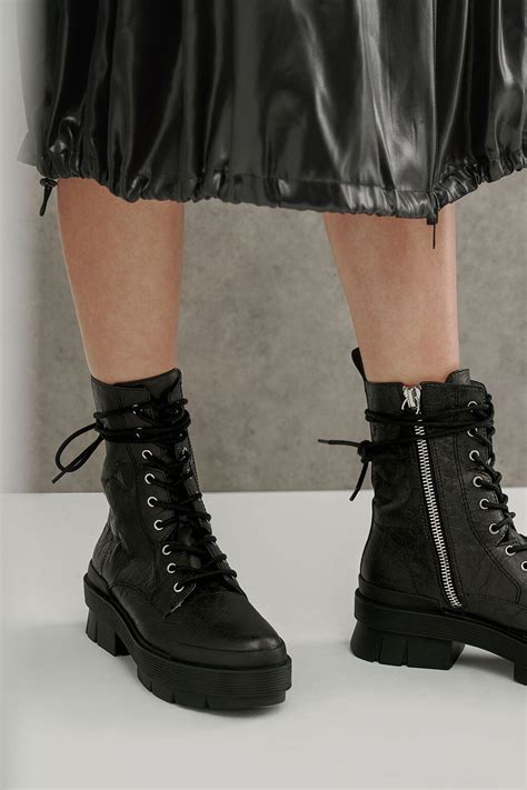 Lace Up Combat Boots Shopperboard