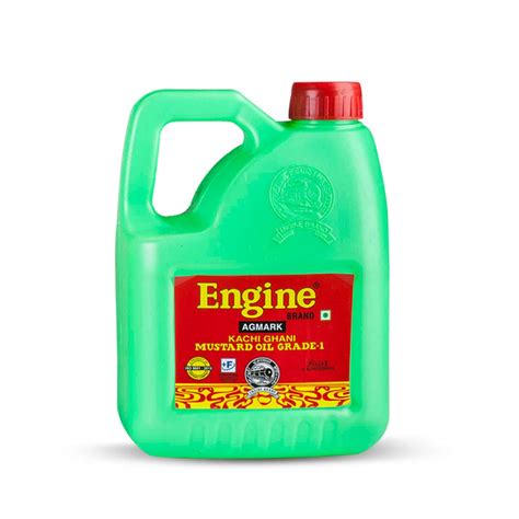 Engine Brand Kachi Ghani Agmark Grade 1 Mustard Oil 2 Liter Jar