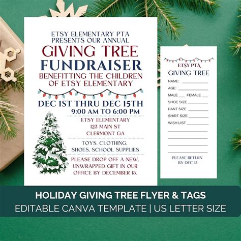 Angel Tree Tags Editable Etsy