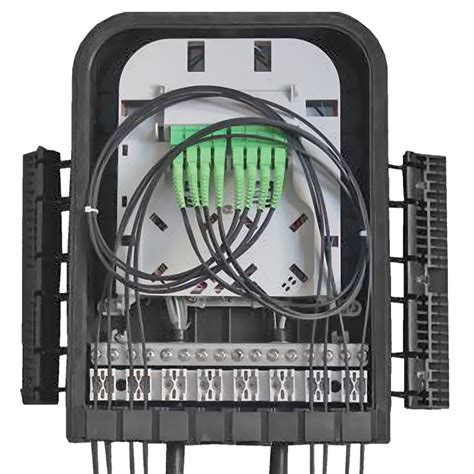 Fiber Optic Outdoor Termination Box 1 Tray 24 Fibers 16 Ports 16 Plc