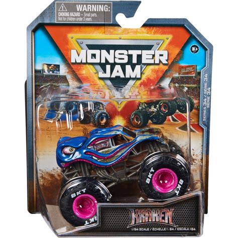 MONSTER JAM TRUCK AUTO TERENOWE SPIN MASTER 1 PAK SERIA 34 KRAKEN 1 64