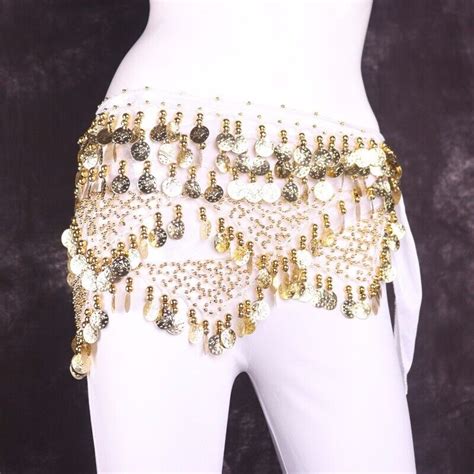 Belly Dance Velvet And Coins Belt Dancing Costume Festival Hip Scarf Wrap