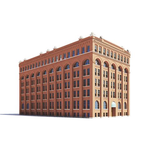 Brick Building 3d Model Cgtrader