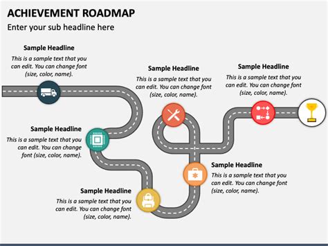 Achievement Roadmap PowerPoint And Google Slides Template PPT Slides