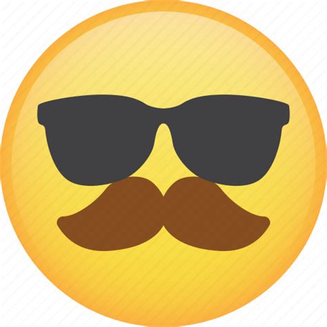 Emoji, emoticon, glasses, mustache, smiley, sunglasses icon - Download ...