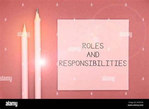 Text Showing Inspiration Roles And Responsibilities Business Concept