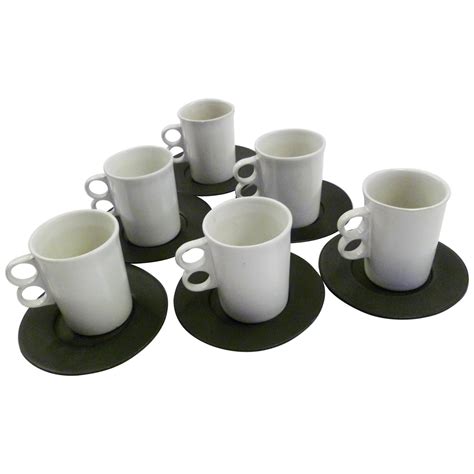 Modern Black White Coffee Set Bennington Potteries Of Vermont David Gil