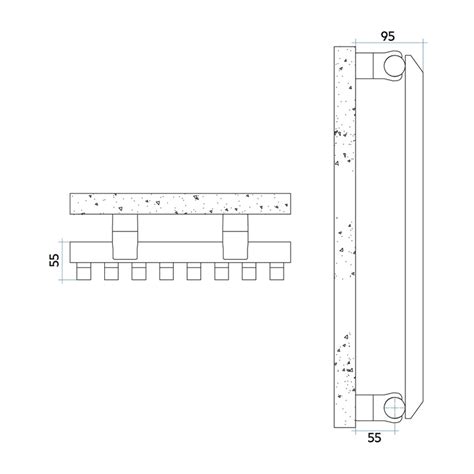 Irsap Sax Verticale Radiatore Elementi L P H Cm